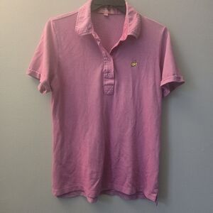 Masters Magnolia Lane Collection Womens Polo Pink Augusta National Large